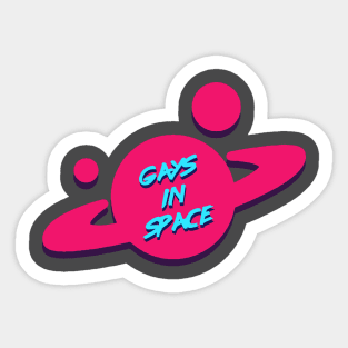 Gays In Space Retro Sticker